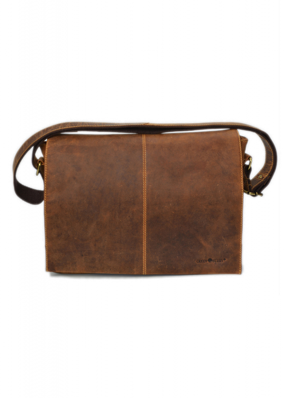 Vintage-Leder Kuriertasche, braun